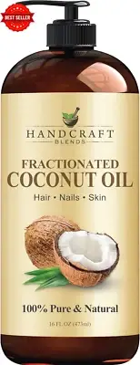 Fractionated Coconut Oil 16oz 100% Pure Natural Carrier Oil for Skin Hair Massag