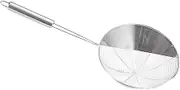 Amosfun Large Scoop Colander Skimmer Slotted Spoon Spider Strainer Skimmer Cooking Spoon Strainer