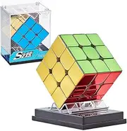 Taolele Cyclone Boys 3 x 3 x 3 Metallic Speed Cube, Unique Colourful Shiny Magic Cube, Mirror Reflective Sticker Puzzle Cube s for Children and Adults