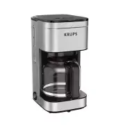 KRUPS Simply Brew 10 Cup Drip Coffee Maker Stainless Steel with Brew Strength...