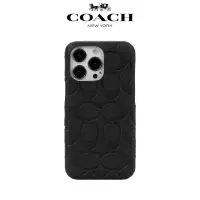 在飛比找momo購物網優惠-【COACH】iPhone 14 精品手機殼 黑色經典大C(
