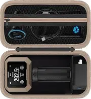 HESPLUS Travel Carrying Case for Garmin Xero C1 Pro Compact Chronograph for Range Shooting, Chronograph Compact Storage Bag Organizer with Mesh Pocket Fits Charging, Adapters, Tripod, Blackgray