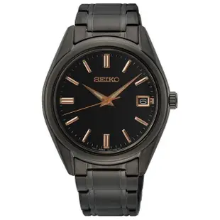 【SEIKO 精工】CS 藍寶石鏡面 日期顯示黑鋼帶錶 母親節 禮物(6N42-00L0SD/SUR513P1)