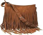 [Generic] Suede Fringe Tassel Messenger Bag Women Shoulder Bags Crossbody Handbag