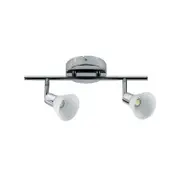 Superlux LED Double Bar Spotlight Chrome Base with a Glass Shade LSLC-B2-CH