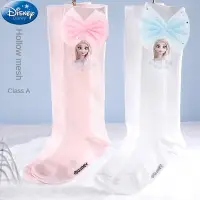 在飛比找蝦皮購物優惠-襪子 迪士尼兒童中筒襪女童春夏薄款鏤空襪子半筒冰雪公主女孩寶