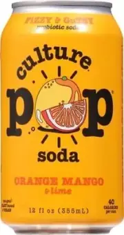 Culture Pop Soda Orange Mango Soda, 12 FZ (Pack of 6)