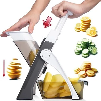 ONCE FOR ALL Safe Mandoline Slicer For Kitchen, Professional Vegetable Slicer...