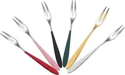 AUTSUPPL Stainless Fruit Forks Set for Desserts Cake Appetizers Small Forks Restaurant