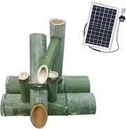 60cm,Solar Bamboo Fountain, Backyard Pond Kit,Japanese Zen Garden Decor Feng Shui Outdoor Garden Feature Decor with Pump and Solar Panel,for Indoor Outdoor Backyard Lawn