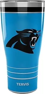 Tervis Traveler NFL Carolina Panthers - MVP Triple Walled Insulated Tumbler Travel Cup Keeps Drinks Cold & Hot, 30oz, Stainless Steel
