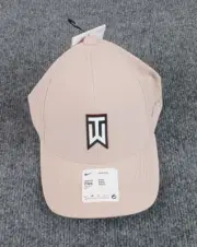 NIKE TIGER WOODS SWOOSH FLEX CLUB CAP ADULT UNISEX LIGHT PINK MEDIUM/LARGE