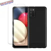 Tempered Glass Screen Protector Soft Case f Samsung Galaxy A02s SM-A025V Verizon