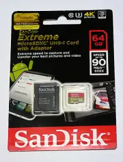 Sandisk 64G Micro Extreme 4K V10 HD SD card fo Olympus Stylus Tough TG-Tracker