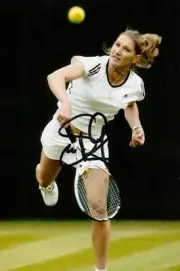 Steffi Graf Hand Signed 6x4 Photo Wimbledon Champion Genuine Autograph + COA