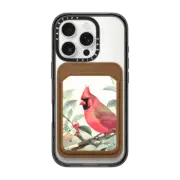Snappy MagSafe Wallet Snappy™ BioVeg Wallet MagSafe Compatible Red cardinal bird and berries - cottagecore winter watercolour