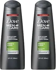 ((2 Pack)) - Dove Men+Care 2 in 1 Shampoo + Conditioner, Fresh Clean 350ml - (Pack of 2)