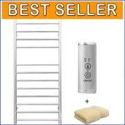 Energy-Efficient Wall-Mounted Towel Warmer - LED Timer & Overheat Protection