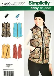 Simplicity 1499 Misses Vest & Headbands Size 6-14 Sewing Pattern *NEW*