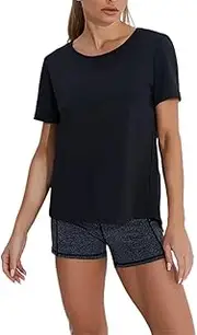 [ihreesy] Women’s Quick-Dry Mesh Top Tank Top Breathable with Backless Design for Yoga