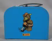 STEIFF FLYNN TEDDYBEAR MASTER BUILDER WITH JACKHAMMER IN SUITCASE NEW WITH TAGS