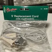 Vintage 1998 5’ Replacement Cord With On/Off Switch Christmas Decoration Village