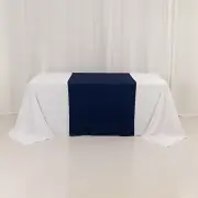 36" x 72" NAVY BLUE Premium Scuba Polyester Wide Table Runner Wedding Party
