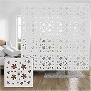 Hanging Room Divider, 5mm Thick No Fading Wood Plastic Decorative Wall Screen Panel,Waterproof Living Room Bedroom Study Square Decor Screen