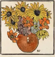Dahlia and Sunflower : Margaret Preston : 1929 : Art Print