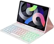 [Jarttarn] for Samsung Tablet Galaxy Tab S9 Ultra 14.6inch Protective Case with Tri-Color Backlit Bluetooth Keyboard, Solid Color Magnetic Case with Pen Slot for Galaxy Tab S9 Ultra (Pink)