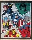 MARVEL ADVENGERS PANEL BLACK WIDOW THOR HULK CAPTAIN AMERICA IRONMAN SPIDER MAN