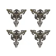 Metal Box Corner Protectors Edge Guard Protector 50x50x50mm Bronze Tone 4pcs