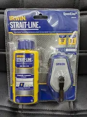 New IRWIN STRAIT-LINE 30ft Speed-Line Refillable Chalk Line w/ blue Chalk