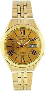 [SEIKO] Men's SNKL38 Gold Plated Stainless Steel Analog with Gold Dial Watch, Gold, Analog Watch,Quartz Watch,Self Winding Automatic,Automatic Watch