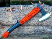 Authentic Viking Axe with Carbon Steel Blade & Custom Wood Handle – Perfect Gift