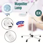 8x Magnifying Lamp Glass Lens 120 LED Illuminated Beauty Light Magnifier Stand