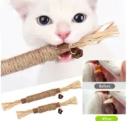 Pet Cat Catnip Toys Silvervine Stick Cat Indoor Chew Toys Chew Stick Dental Care