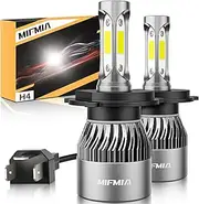 MIFMIA H4 LED Bulb, 40000LM 800% Brighter, Backup HB2 9003 LED Bulb 6000K Cool White, Plug and Play IP68 Waterproof Replacement, Pack of 2, Interior Lights Dome Map Door License Plate Lights