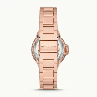 送禮首選★Michael Kors Mini-Camille 時尚小鏤空晶鑽機械女錶-33mm MK9051 附提袋【全館滿額折價★跨店APP下單最高20%點數回饋】