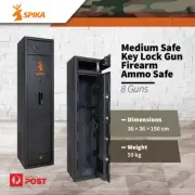 Spika Medium Safe Key Lock Gun Firearm Ammo Storage Safe For 8 Guns #s2