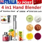 1000W Stainless Steel Portable Stick Hand Blender Mixer Food Processor SetAdjust