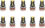 10 Piece 100K Ohm 3 Terminals Linear Taper Rotary Audio B Type Potentiometer Pot