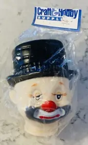 Hobo Clown Doll Head Rare Emmett Kelly Style Craft Toy Art Supplies
