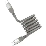 Momax Mag Link 100W USB-C Cable - 1m - Titanium PD Fast Charging - Magnetic - Durable Triple Braided Nylon - Supports iPhone / Samsung / Google / Oppo / Oneplus [DC35L]