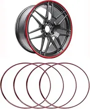 Wheel Protector 4PCS Car Edge Protector,17-22 Inch Universal Alloy Rim Trim Wheel Protection Strips,Vehicle Tire Anti-Scratch Aluminum Alloy Decoration Refit Ring.(Size:19 inches,Color:red)
