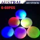 Up to 60 Sports LED Golf Balls Glow In The Dark Night Light Up Luminous Random