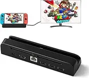 Switch Dock for Nintendo Switch/Switch OLED,Portable Dock with 1000Mbs LAN Port 4K HDMI TV USB 2.0 Port and USB C Charging Port,Compatible with Nintendo Switch