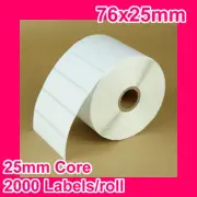 4 rolls of 76x25mm Thermal Direct Label for Zebra/TSC/SATO/DATA MAX/Intermec
