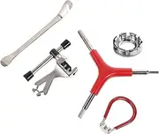 Abaodam 1 Set Bike Wrench Y Type Tool Kit for Tire Lever Chain Splitter and Rim Correction Durable and Sturdy Bike Spanner for Wheel Repair and Maintenance
