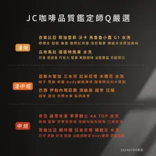 【JC咖啡】莊園咖啡豆 風味驚喜包: 3種烘焙度可選│半磅230gx2袋(淺焙/淺中焙/中焙;新鮮烘焙)